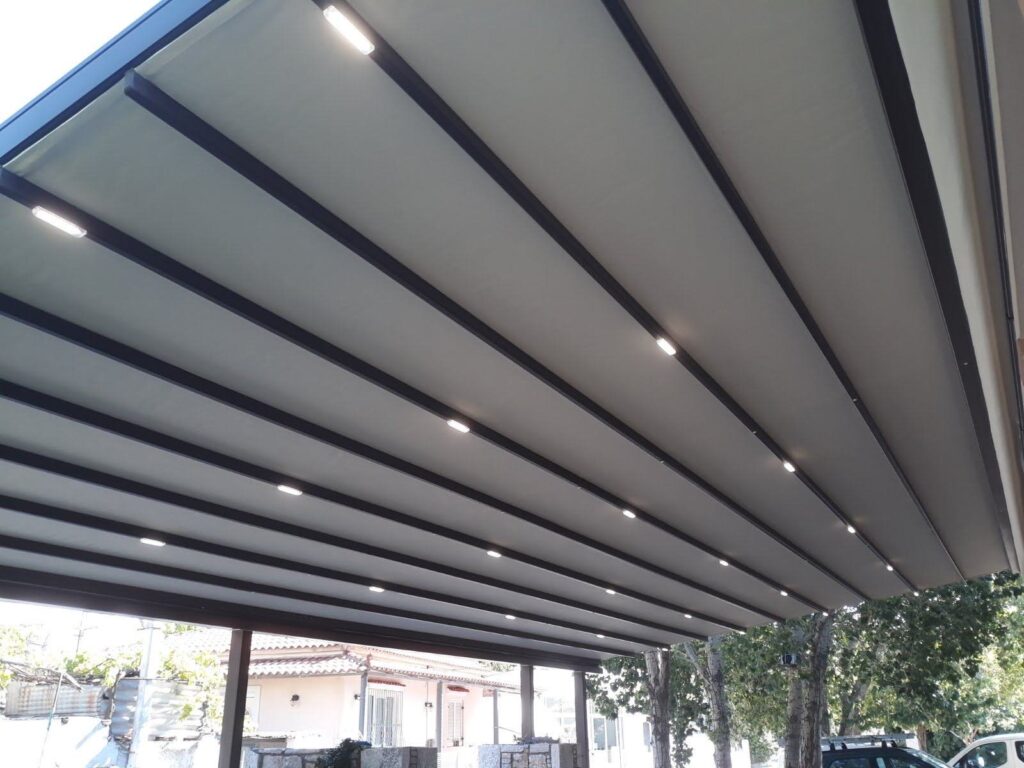Ανθρακί περγκοτέντα με φωτισμό LED, Pergotenta